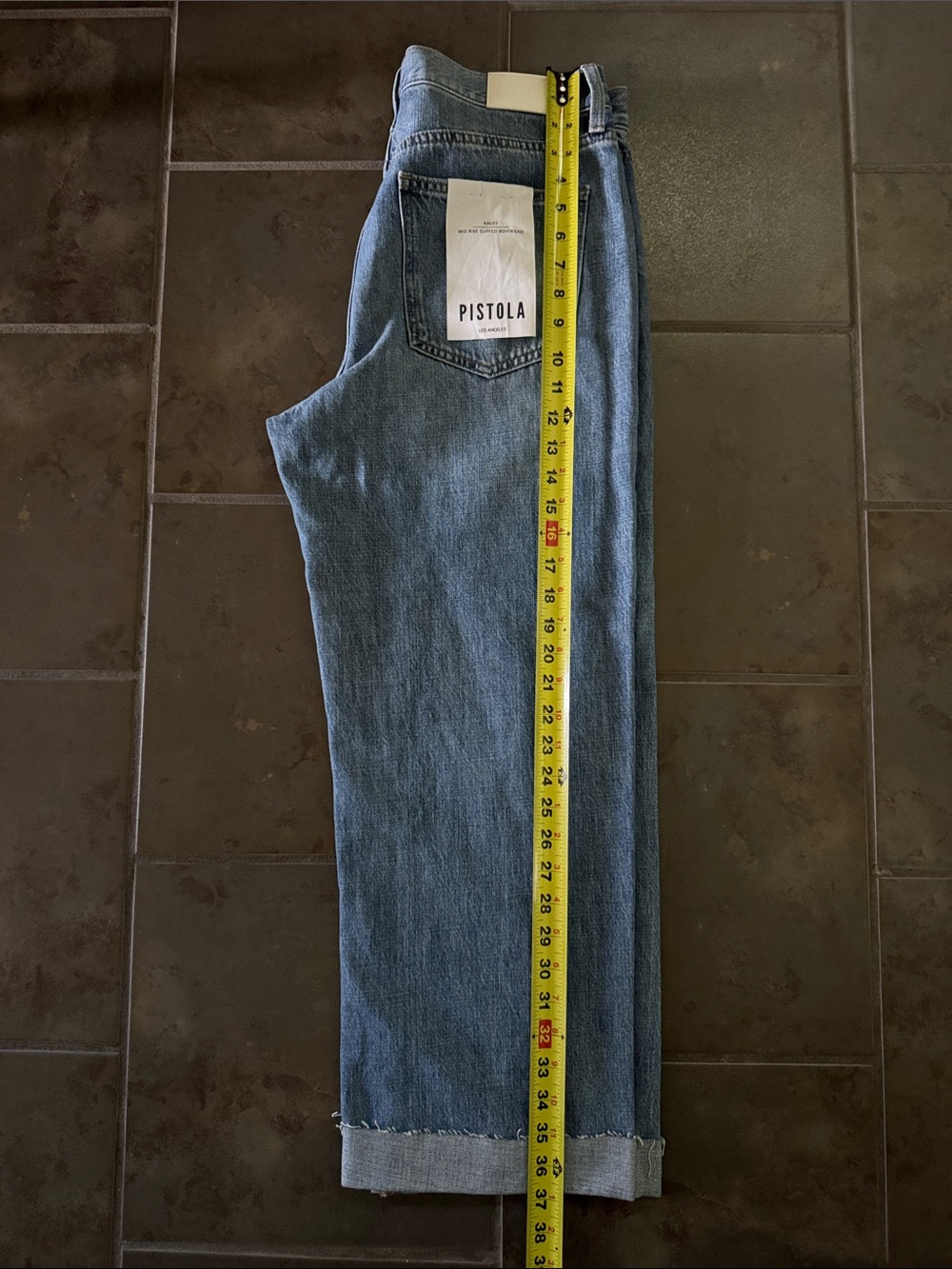 Pistola Kacey Mid Rise Cuffed Boyfriend Jeans Laguna Light Wash NWT Size 29 - Picture 8 of 9